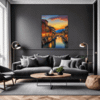 Italian Village Dusk Living Room Demo