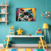 Joyful Persian Cat Children's Room Demo