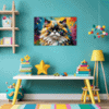 Joyful Persian Cat Children's Room Demo