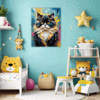 Joyful Persian Cat Children's Room Demo