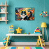 Joyful Persian Cat Children's Room Demo