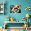 Joyful Persian Cat Children's Room Demo