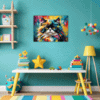 Joyful Persian Cat Children's Room Demo