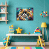 Joyful Persian Cat Children's Room Demo