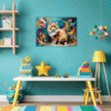 Joyful Persian Cat Children's Room Demo
