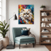 Joyful Persian Cat Living Room Demo