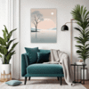 Lakeside Reflection Living Room Demo