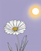 Minimalist Line Art of Lavender Sprig in Upward Bloom