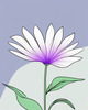 Minimalist Line Art of Lavender Sprig in Upward Bloom