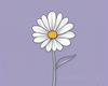 Minimalist Line Art of Lavender Sprig in Upward Bloom