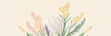 Minimalist Line Art of Lavender Sprig in Upward Bloom