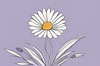 Minimalist Line Art of Lavender Sprig in Upward Bloom