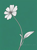 Minimalist Line Art of Lavender Sprig in Upward Bloom