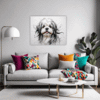 Lhasa Apso Abstract Art Living Room Demo