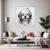 Lhasa Apso Abstract Art Living Room Demo