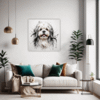 Lhasa Apso Abstract Art Living Room Demo