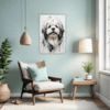 Lhasa Apso Abstract Art Living Room Demo