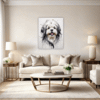 Lhasa Apso Abstract Art Living Room Demo
