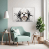 Lhasa Apso Abstract Art Living Room Demo