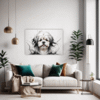 Lhasa Apso Abstract Art Living Room Demo