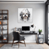 Lhasa Apso Abstract Art Office Demo