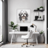Lhasa Apso Abstract Art Office Demo