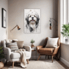 Lhasa Apso Abstract Art Office Demo