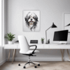 Lhasa Apso Abstract Art Office Demo