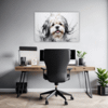 Lhasa Apso Abstract Art Office Demo
