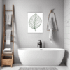 Lush Philodendron Foliage Bathroom Demo