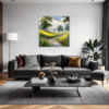 Lush Rainbow Meadow Living Room Demo