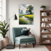 Lush Rainbow Meadow Living Room Demo