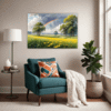Lush Rainbow Meadow Living Room Demo