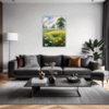 Lush Rainbow Meadow Living Room Demo