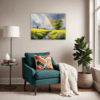 Lush Rainbow Meadow Living Room Demo
