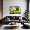 Lush Rainbow Meadow Living Room Demo