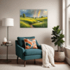 Lush Rainbow Meadow Living Room Demo