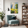 Lush Rainbow Meadow Living Room Demo