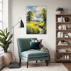 Lush Rainbow Meadow Living Room Demo
