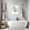 Lustrous Anthurium Leaf Bathroom Demo