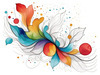 Minimalist Line Art with Abstract Shapes for Modern Decor