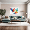 Minimalist Abstract Shapes Living Room Demo