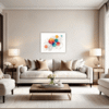 Minimalist Abstract Shapes Living Room Demo