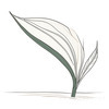 Minimalist Line Art of a Bird of Paradise Leaf
