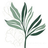 Minimalist Line Art of a Bird of Paradise Leaf