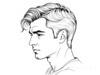 Minimalist Line Art of Businessman in Deep Contemplation