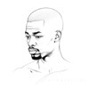 Minimalist Line Art of Businessman in Deep Contemplation