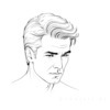 Minimalist Line Art of Businessman in Deep Contemplation