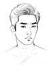 Minimalist Line Art of Businessman in Deep Contemplation