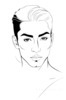 Abstract Minimalist Dancer's Eyebrow Art Print Signifying Grace and Rhythm